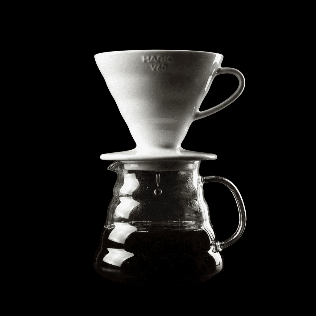 Hario V60 dripper and glass server